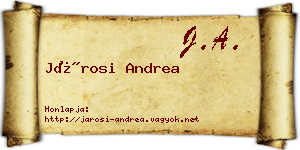 Járosi Andrea névjegykártya