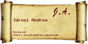 Járosi Andrea névjegykártya